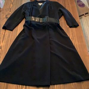 Talbots Black Wrap Dress w/ adjustable belt. 12